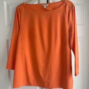 Banana Republic | 3/4 sleeve orange blouse | Size Large